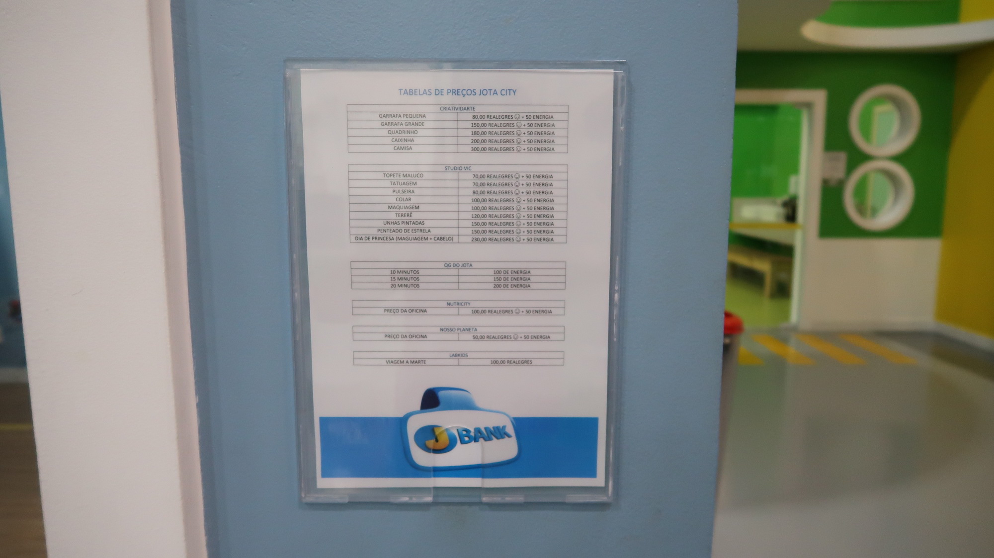 tabela preços Tauá Atibaia atividades crianças